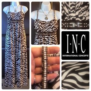 ⬛️I.N.C.⬛️ ZEBRA 🦓 PRINT MAXI DRESS
